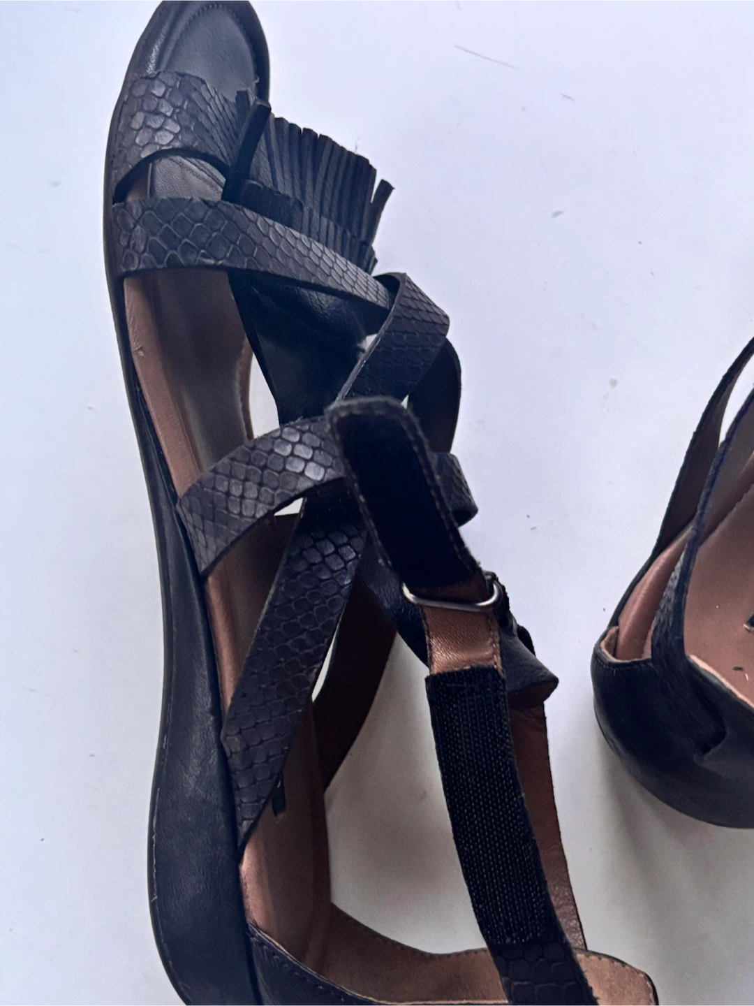 ECCO Black Gladiator Sandals - photo 4