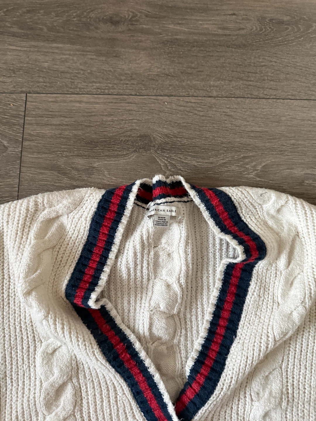American Eagle Cream Cable Knit Cardigan - photo 3