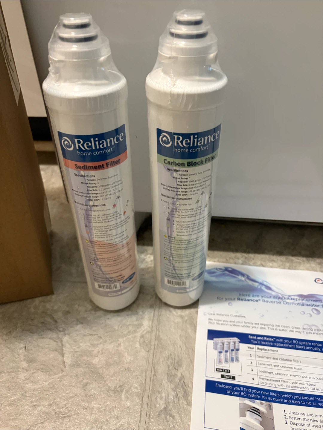Reliance Home Comfort Sediment & Carbon Block Filters (2-Pack) - photo 2