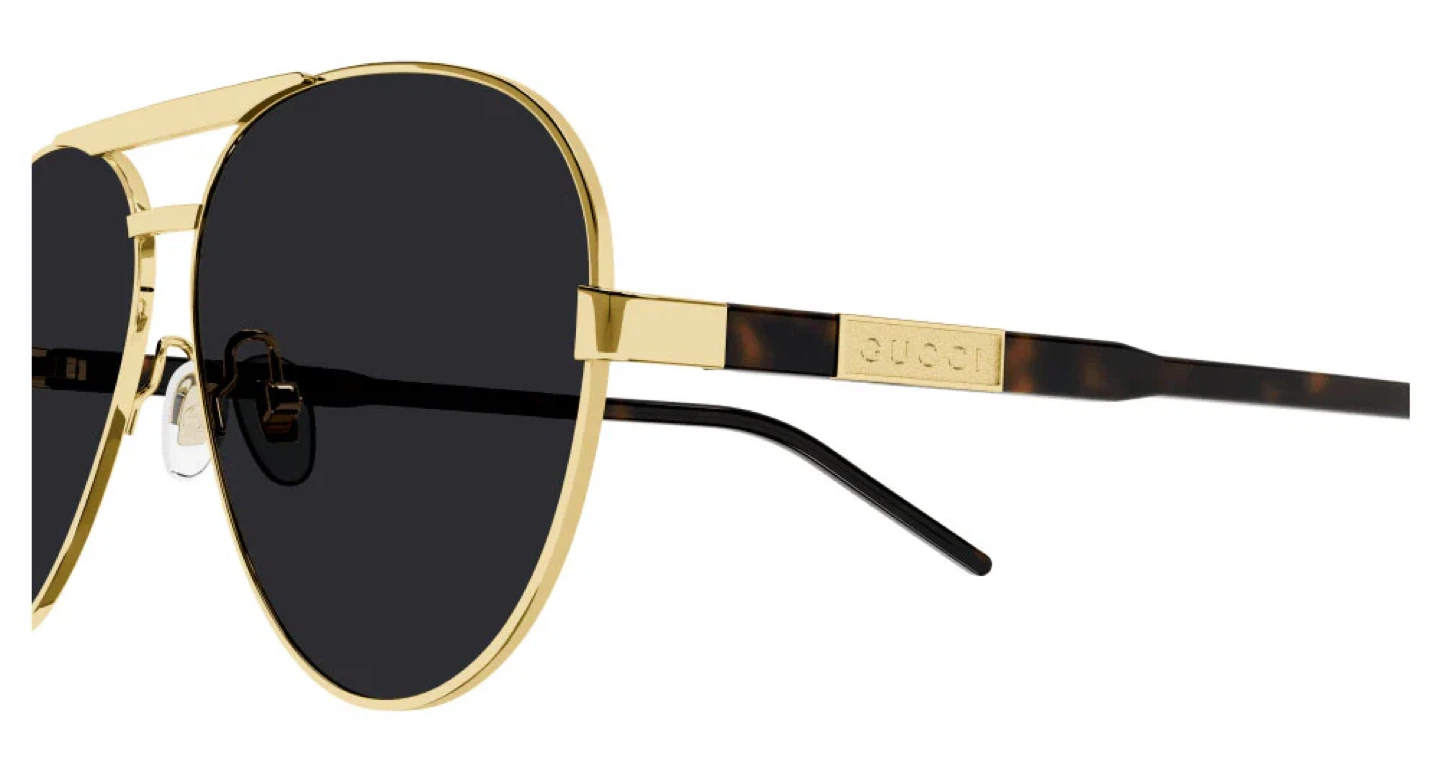 Gucci GG1163S Aviator Sunglasses Gold Havana Unisex w/ Case - photo 5