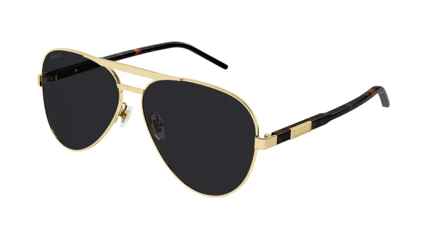 Gucci GG1163S Aviator Sunglasses Gold Havana Unisex w/ Case - photo 3