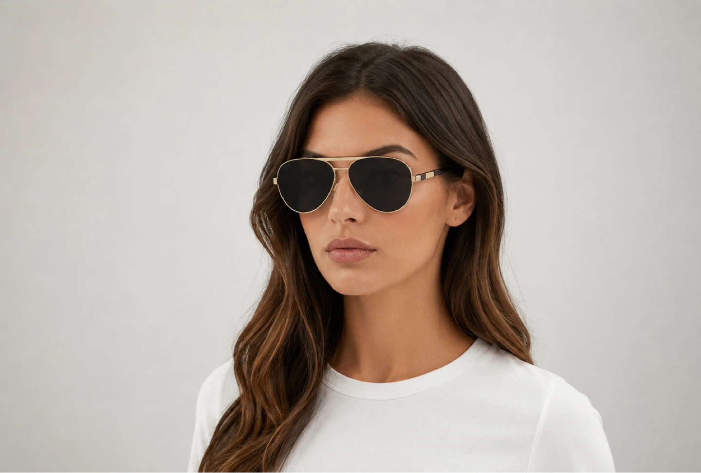 Gucci GG1163S Aviator Sunglasses Gold Havana Unisex w/ Case
