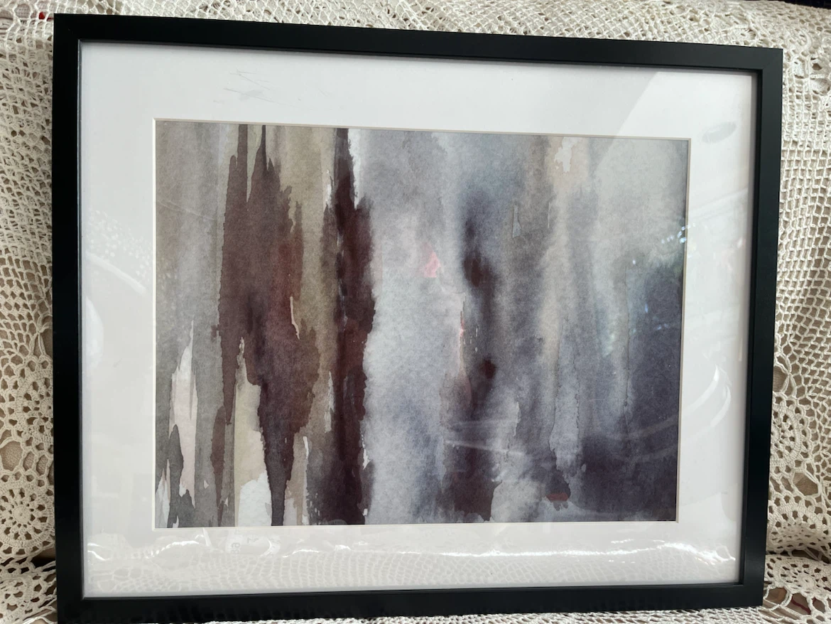 Art- Framed Abstract Watercolor Art Print - photo 3
