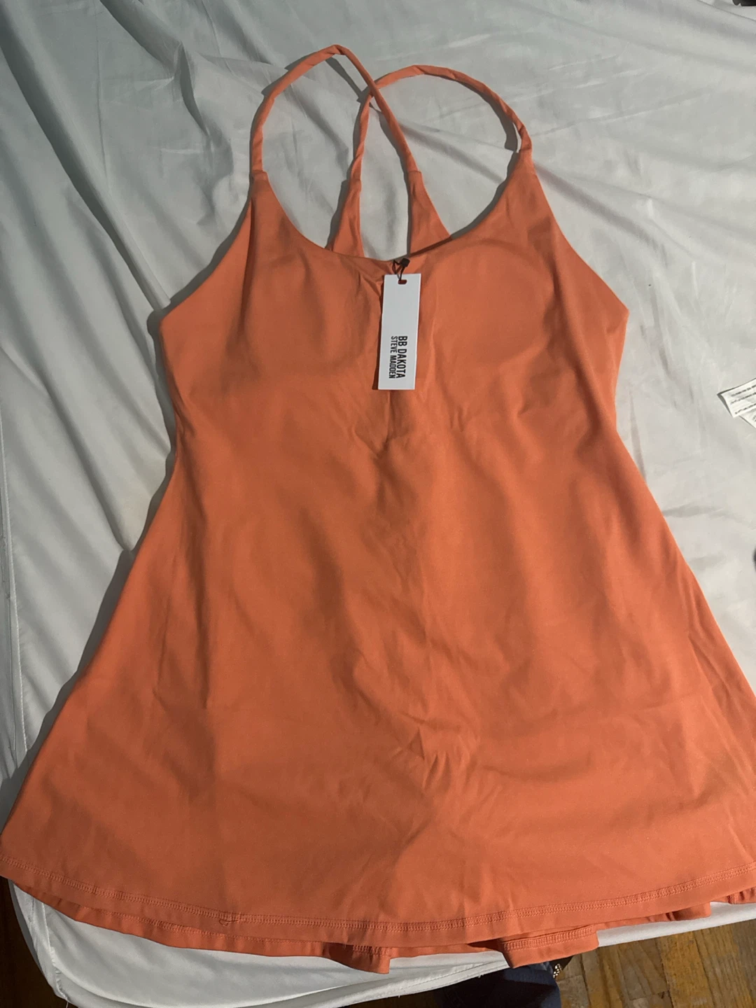 BB Dakota Tennis Dress with Shorts Medium Orange