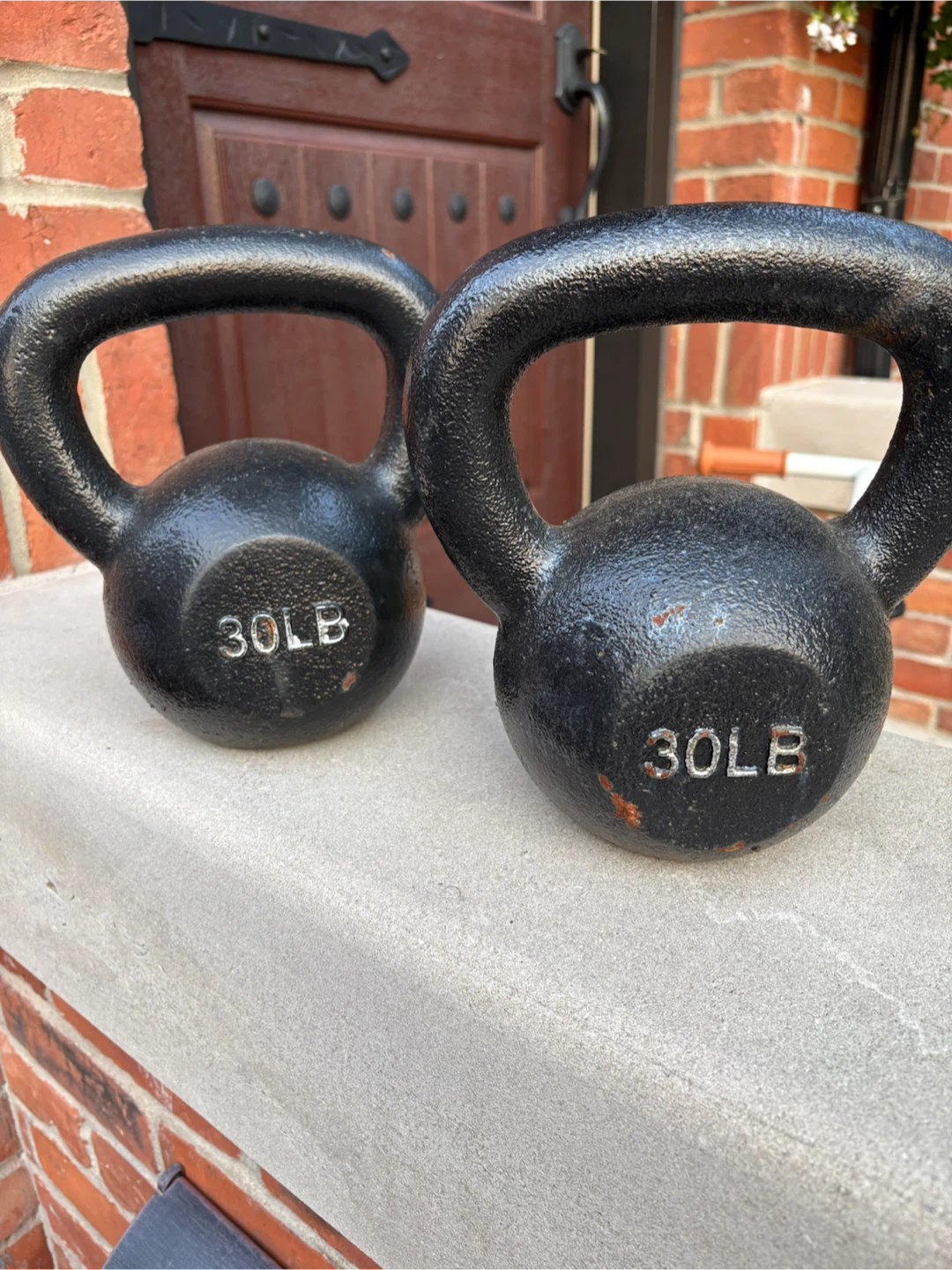 Two 30lb Kettlebells