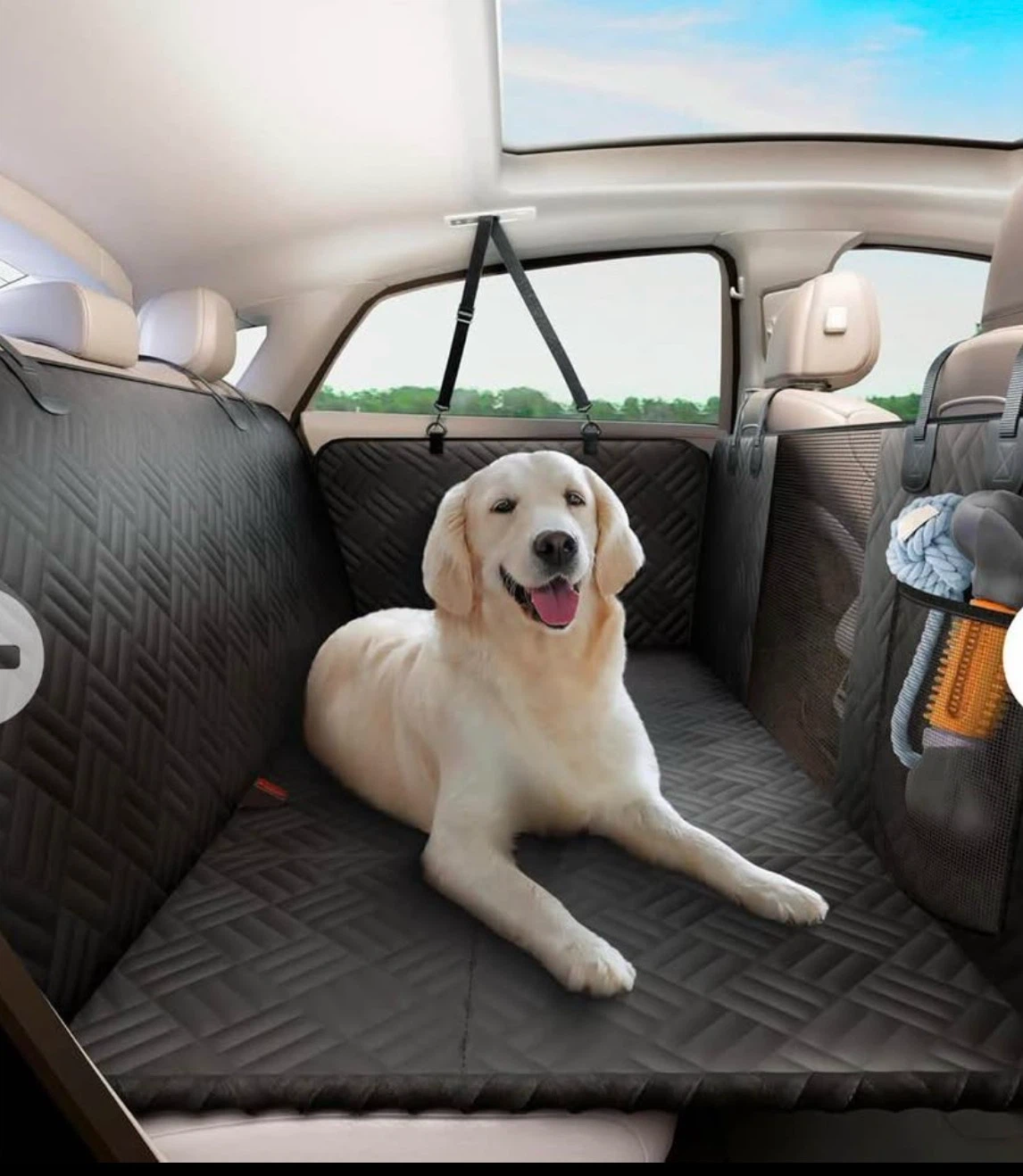 ELLINI Dog Car Seat Cover for Back Seat, Hard...