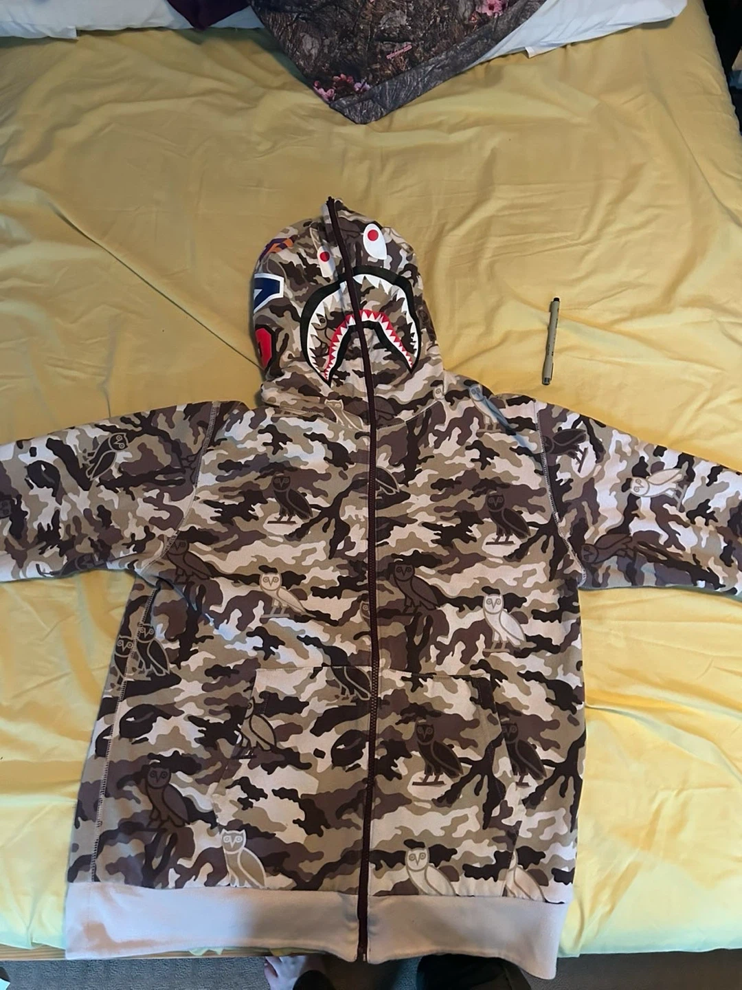 Bape/OVO collaboration reversible hoodie