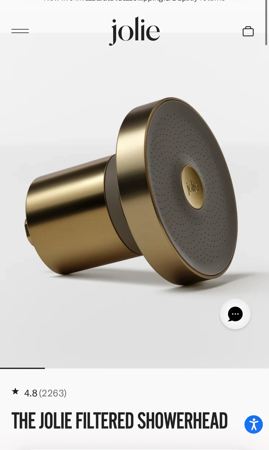 Jolie Filtered Showerhead - Brushed Gold
