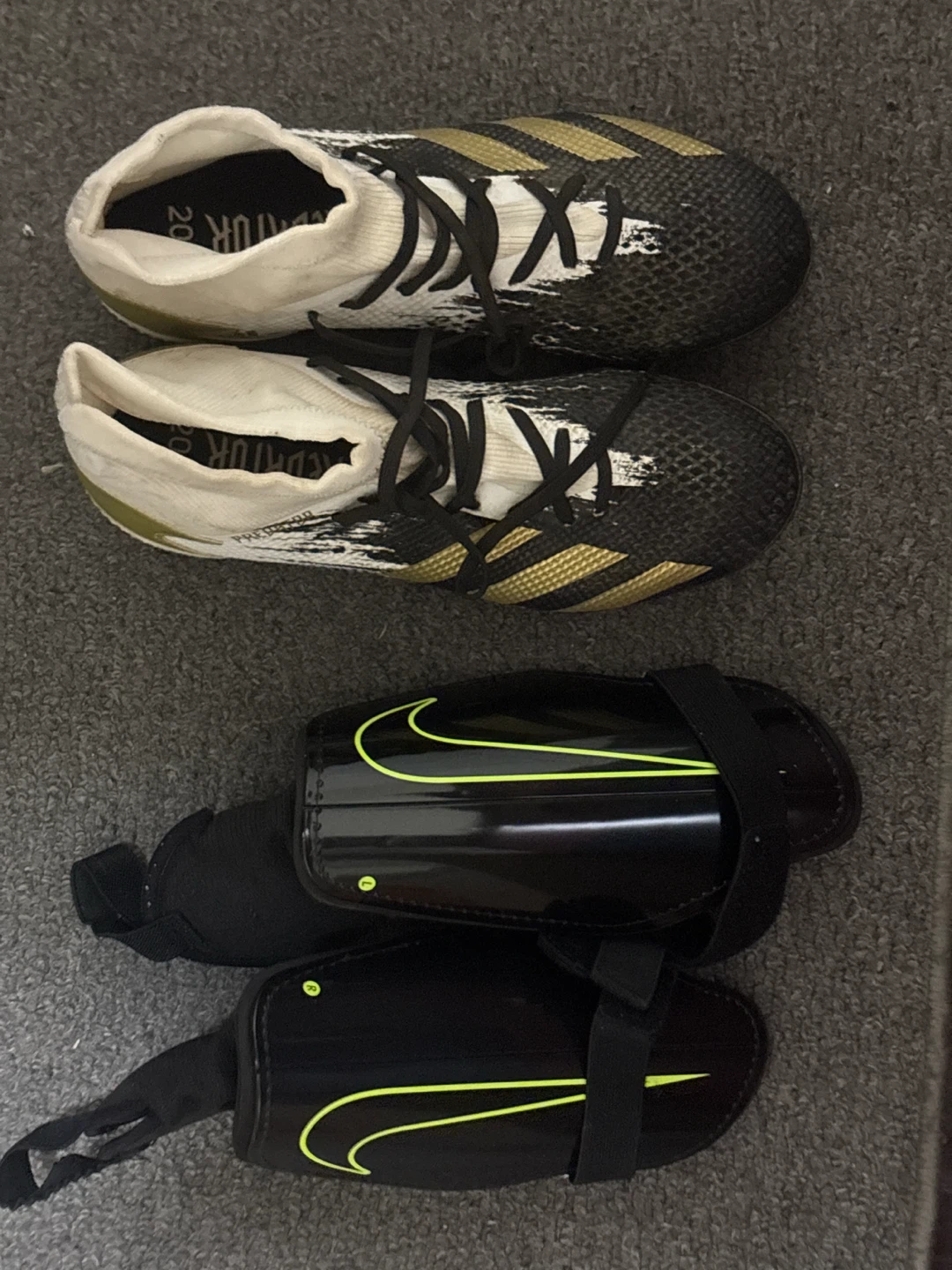 Adidas Predator Football Cleats & Nike Shin Guards - photo 2