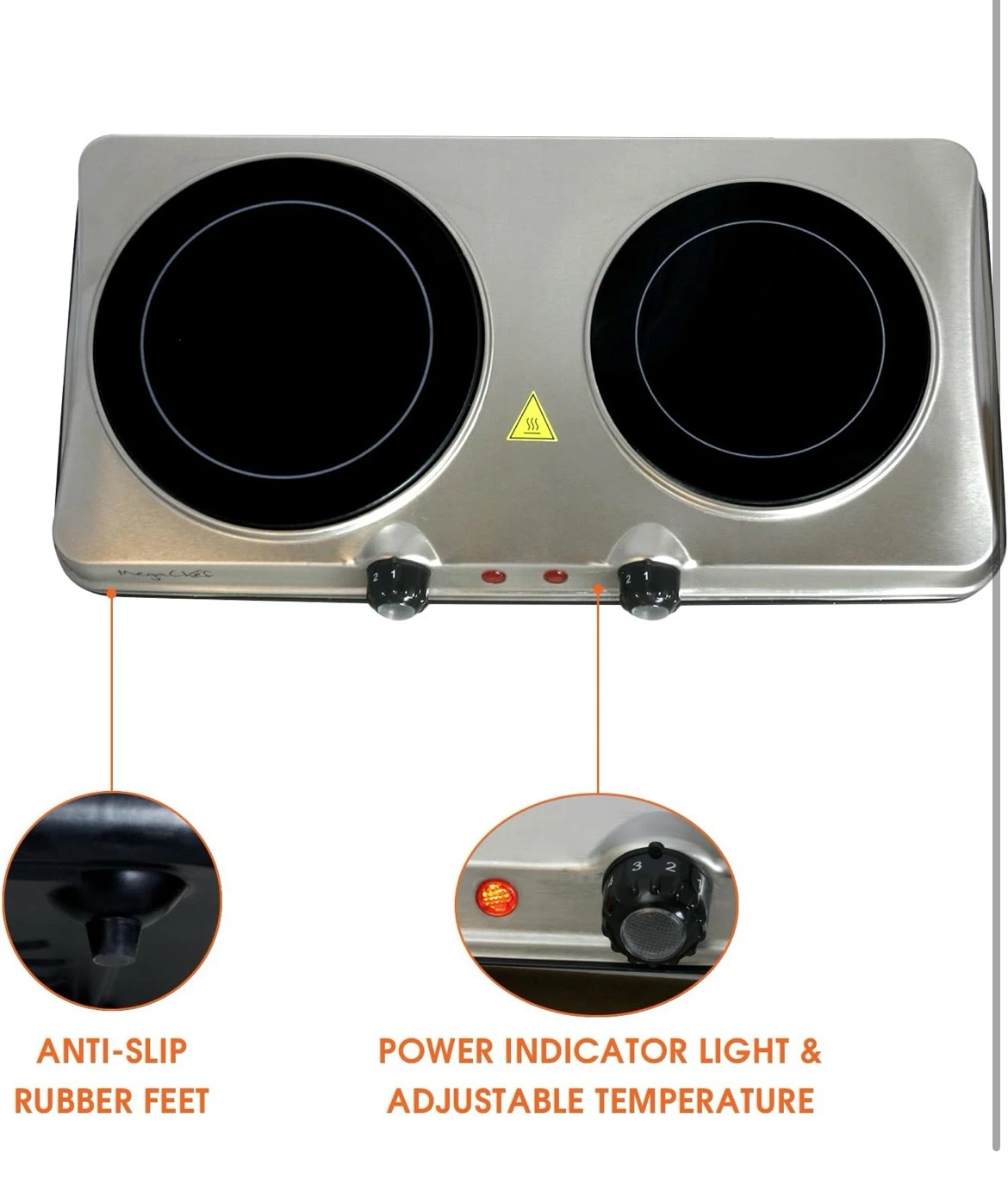 MegaChef Double Burner Hot Plate - photo 4