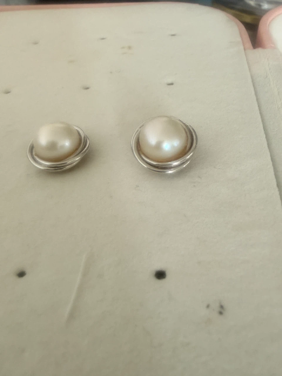 Natural Pearl Stud Earrings 18k gold - photo 4
