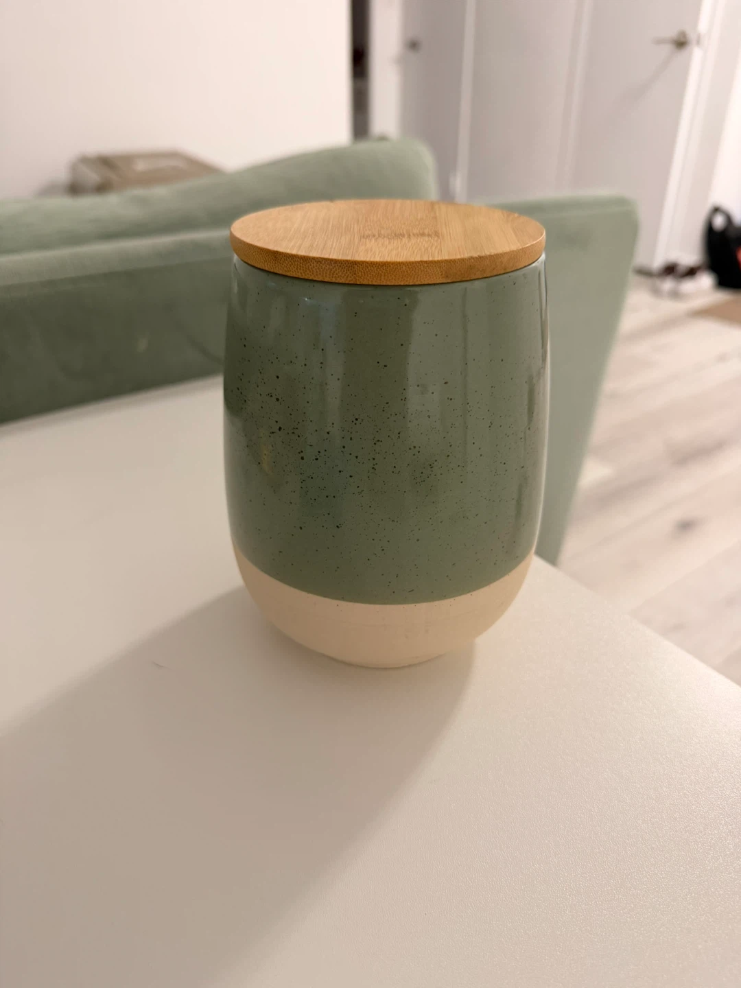 Ceramic Storage Jar with Bamboo Lid