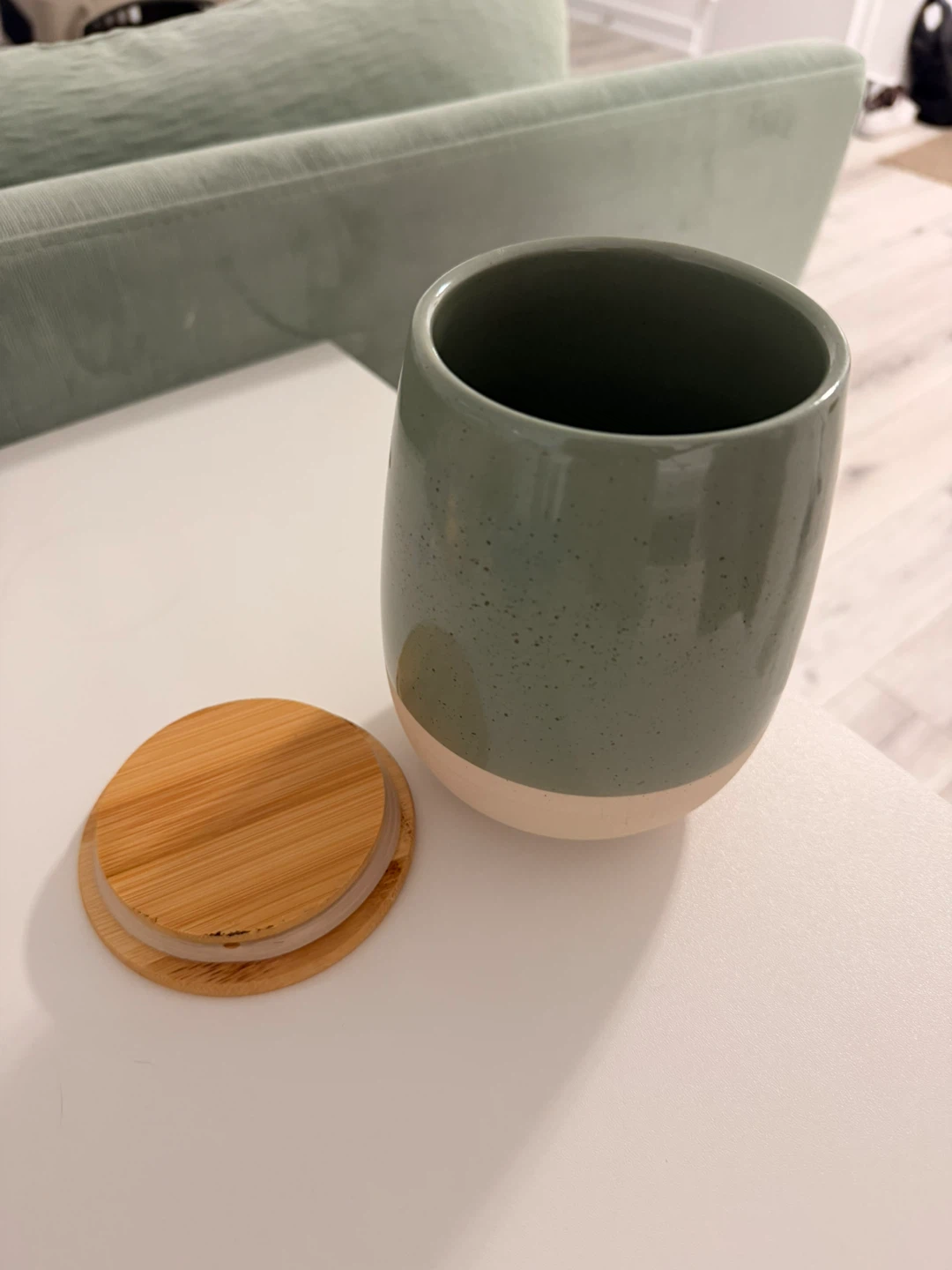 Ceramic Storage Jar with Bamboo Lid - photo 2