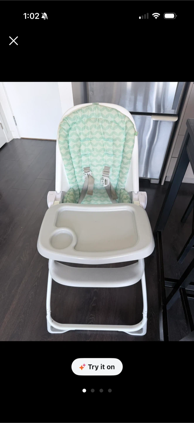 Baby High Chair with Tray and Padded Seat