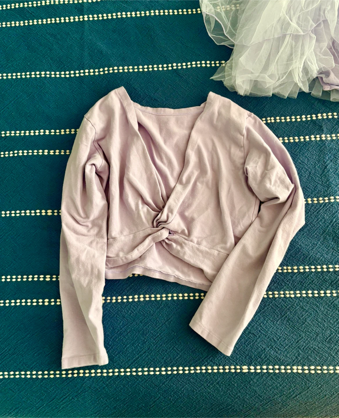 Ballet outfit: leotard, tutu, wrap top, and ballet slippers - photo 4