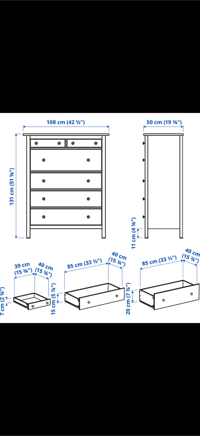 IKEA HEMNES 6-Drawer Dresser - White Stain - photo 3