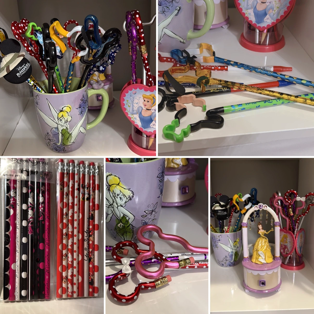 Lot Disney Parks & Disney Store trinket box & stationary