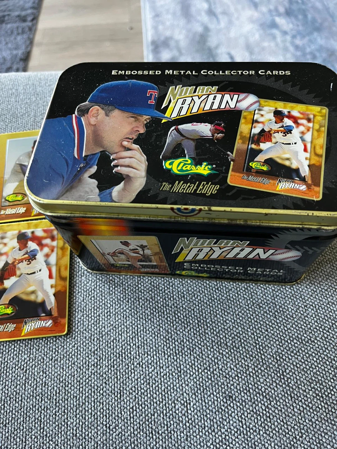 Nolan Ryan Embossed Metal Collector Cards Tin - photo 5