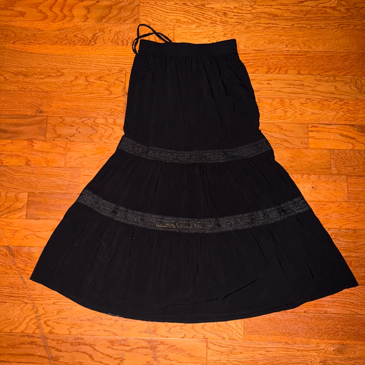 Black 2 tier lace skirt