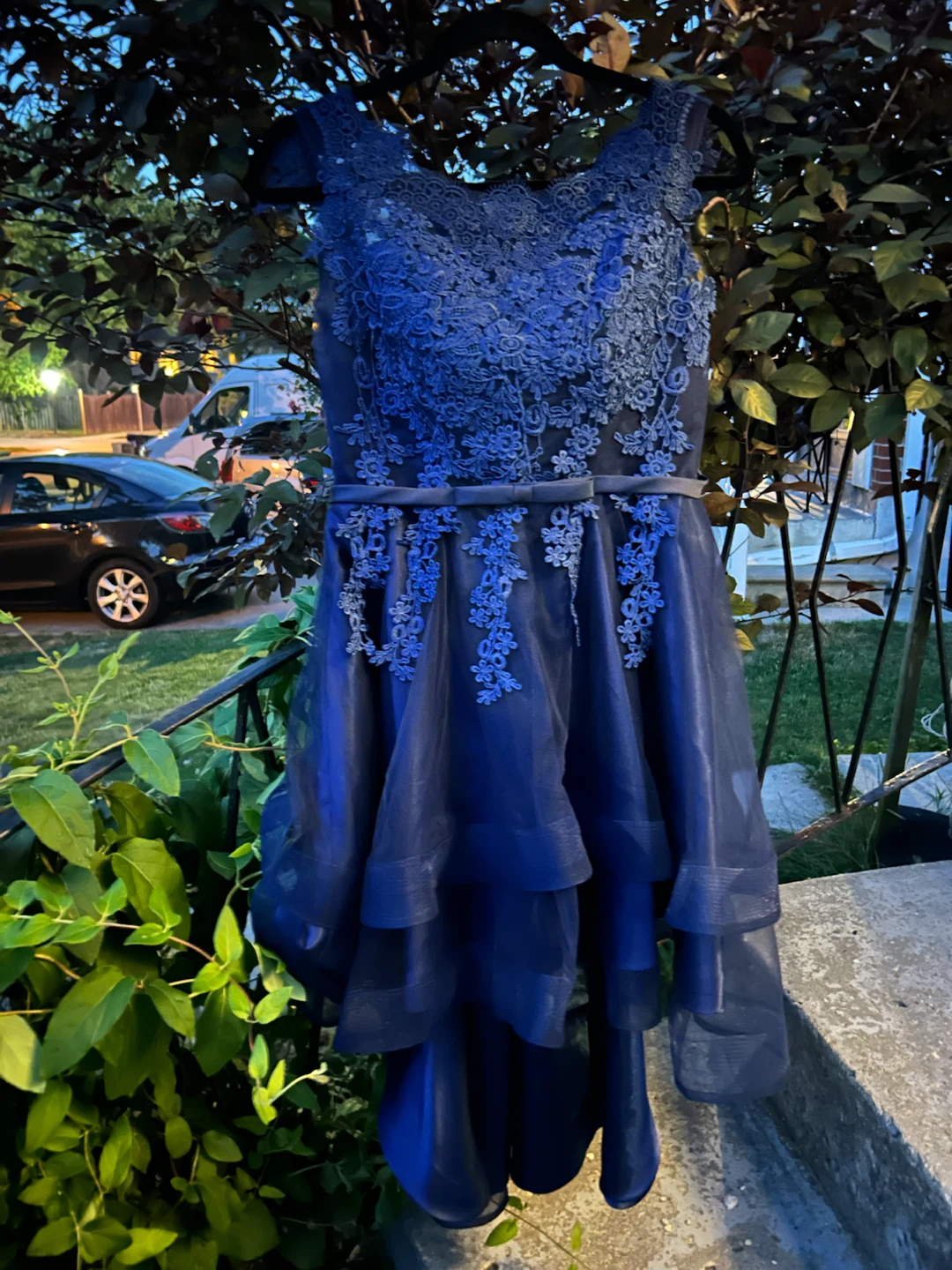 Royal Blue Lace and Tulle Party Dress - photo 2