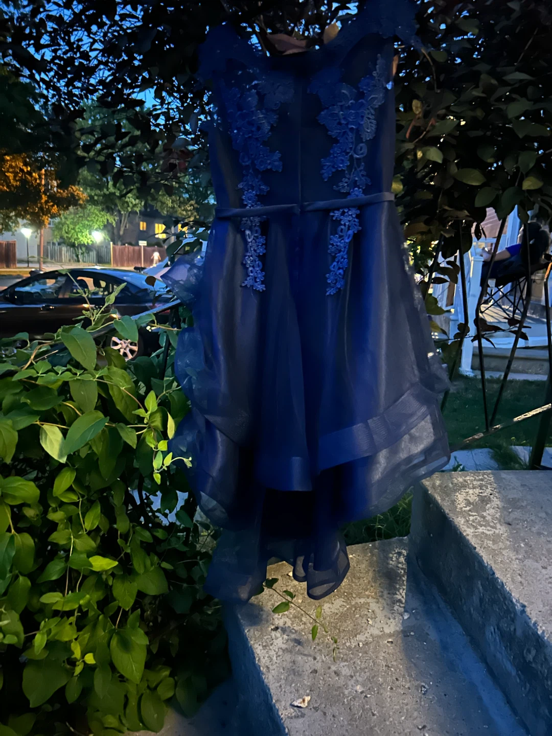 Royal Blue Lace and Tulle Party Dress - photo 4