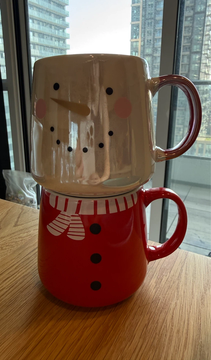 Kitchen Stuff Plus Snowman Stacking Mug Set