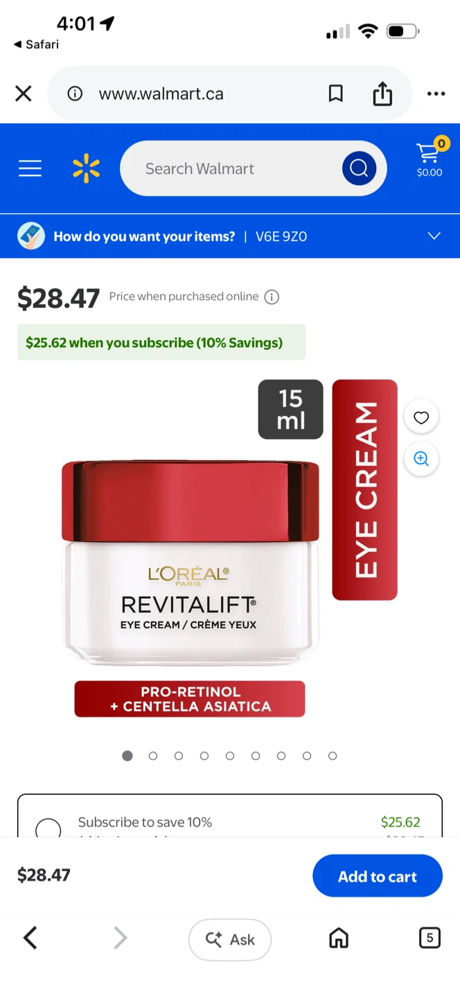 L'Oréal Revitalift Eye Cream 15ml