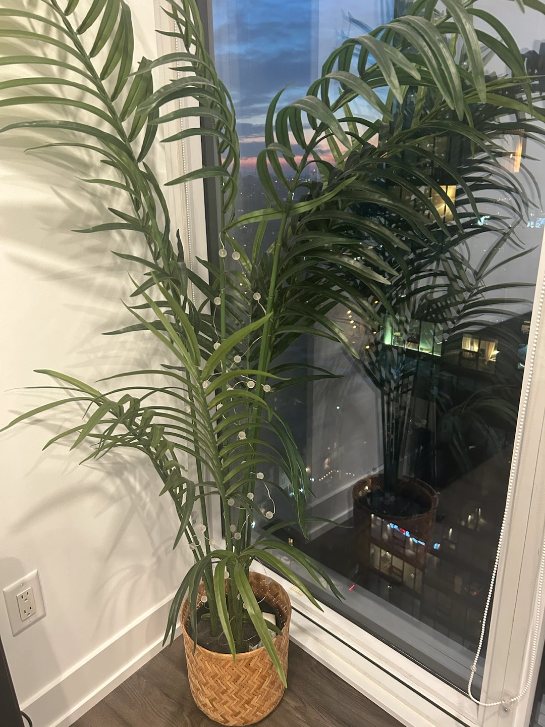 Artificial Palm Tree with rattan pot