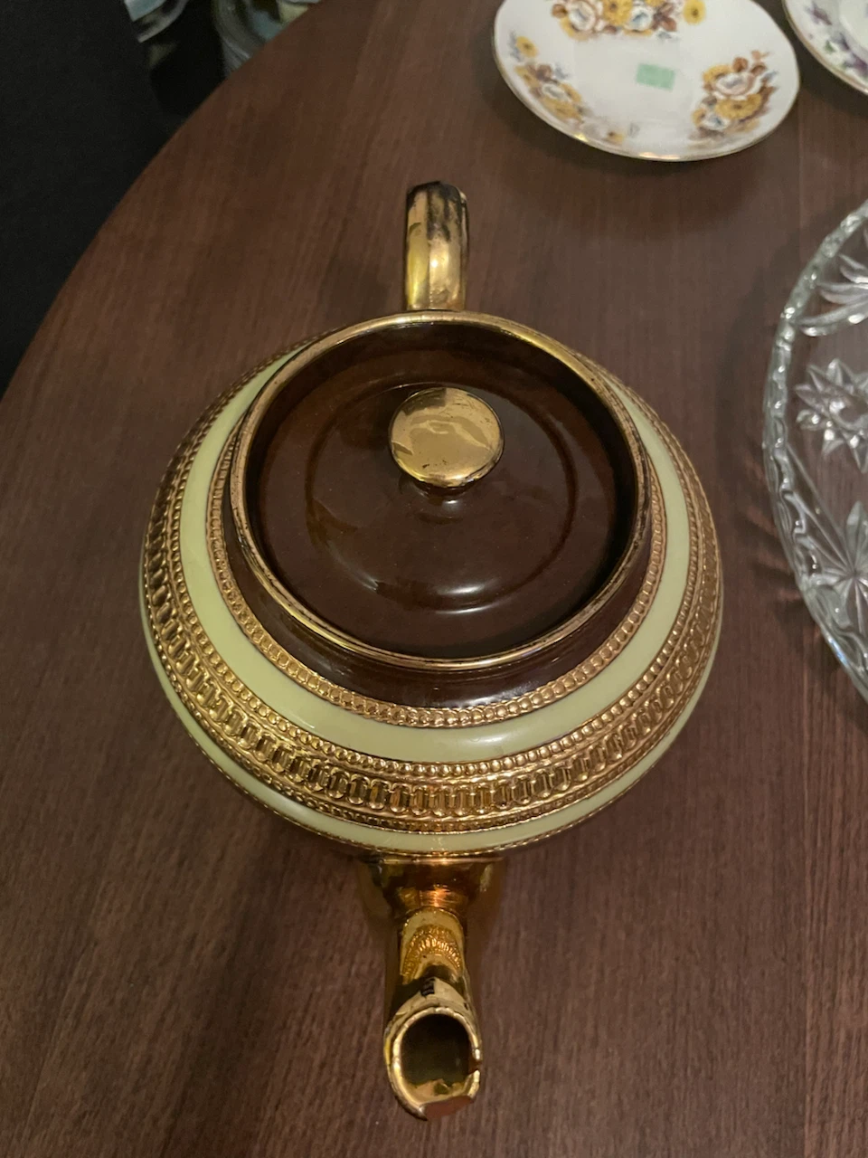 Sadler Brown and Gold Teapot - photo 2