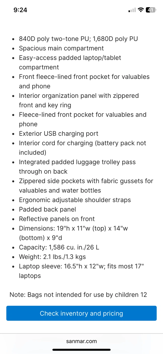 multiple pocket/compartment usb backpack - photo 3
