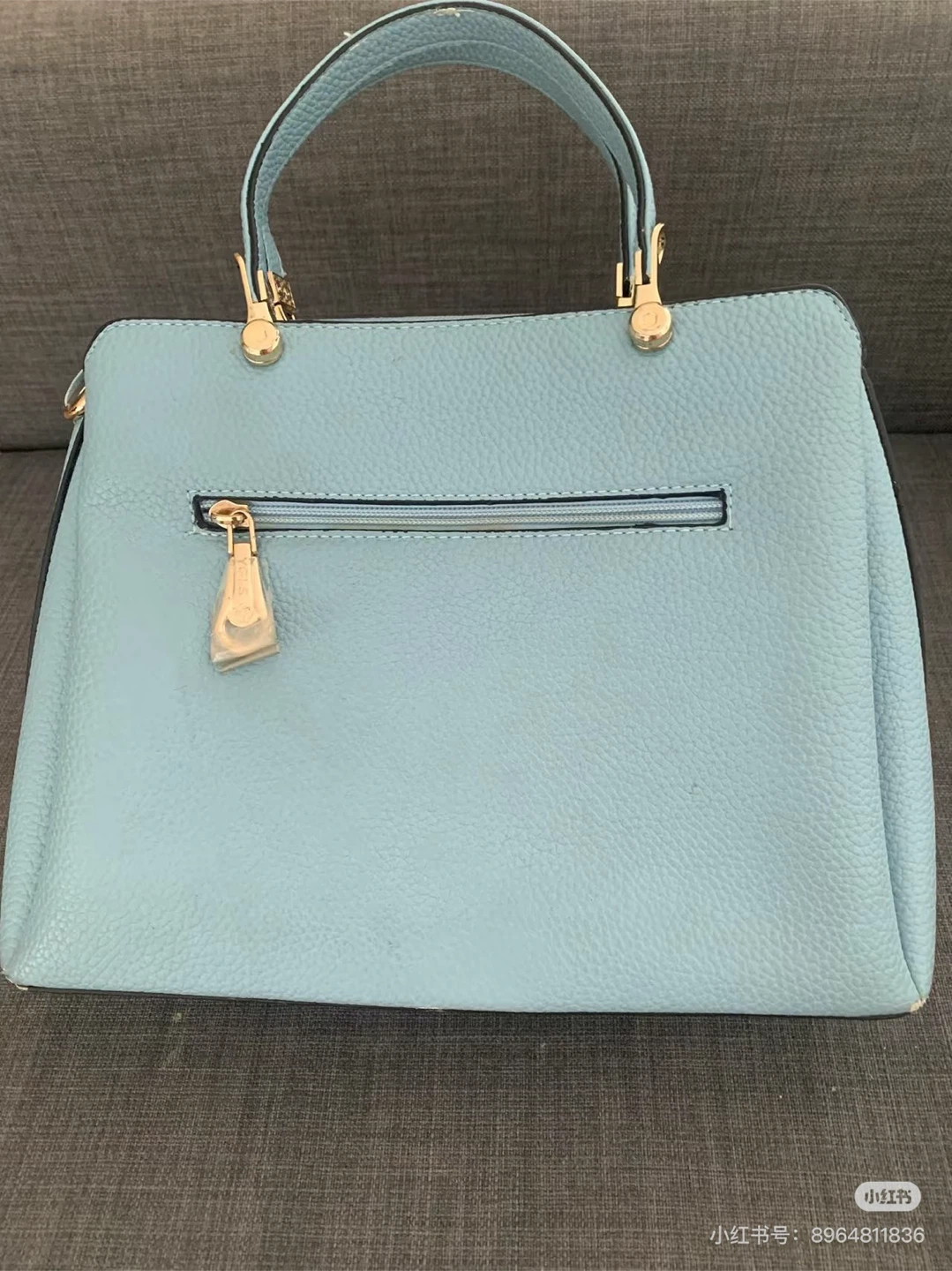 Light Blue Structured Handbag