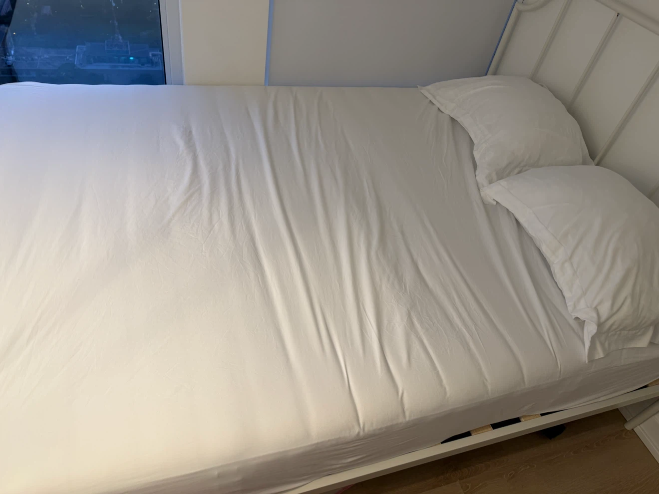 White Queen Bed Frame with Headboard