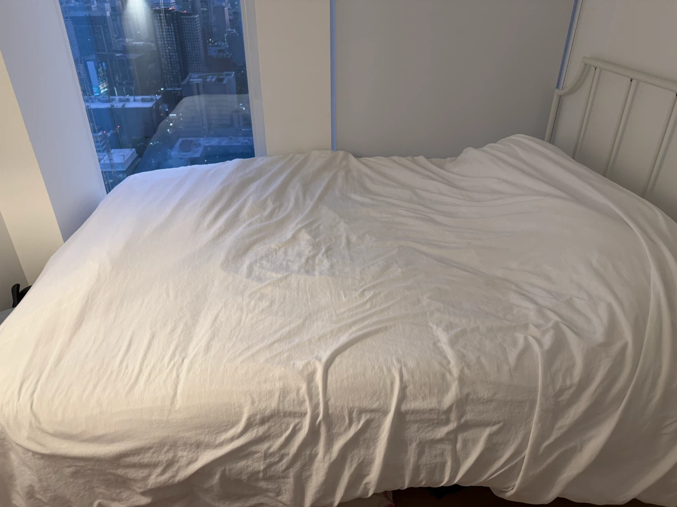 White Queen Bed Frame with Headboard - photo 4