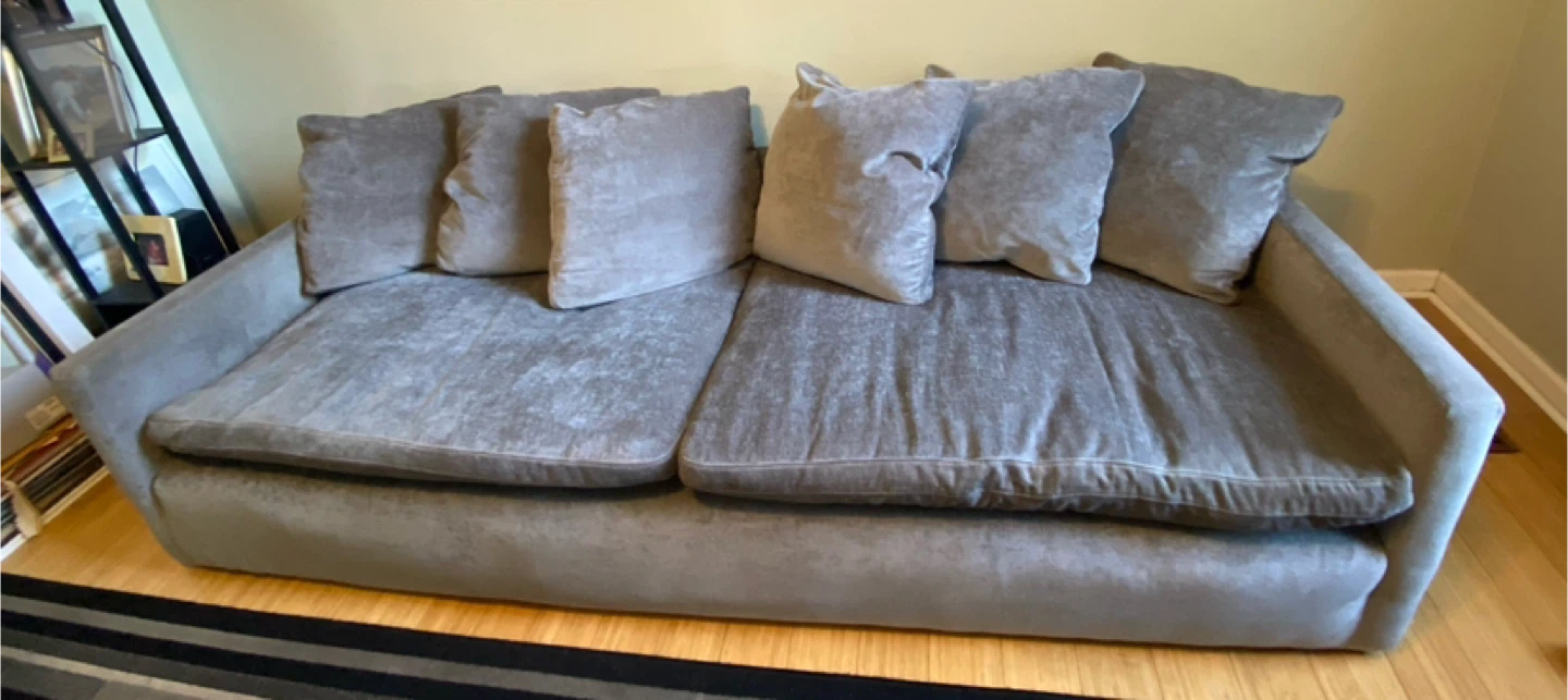 Gray West Elm Couch