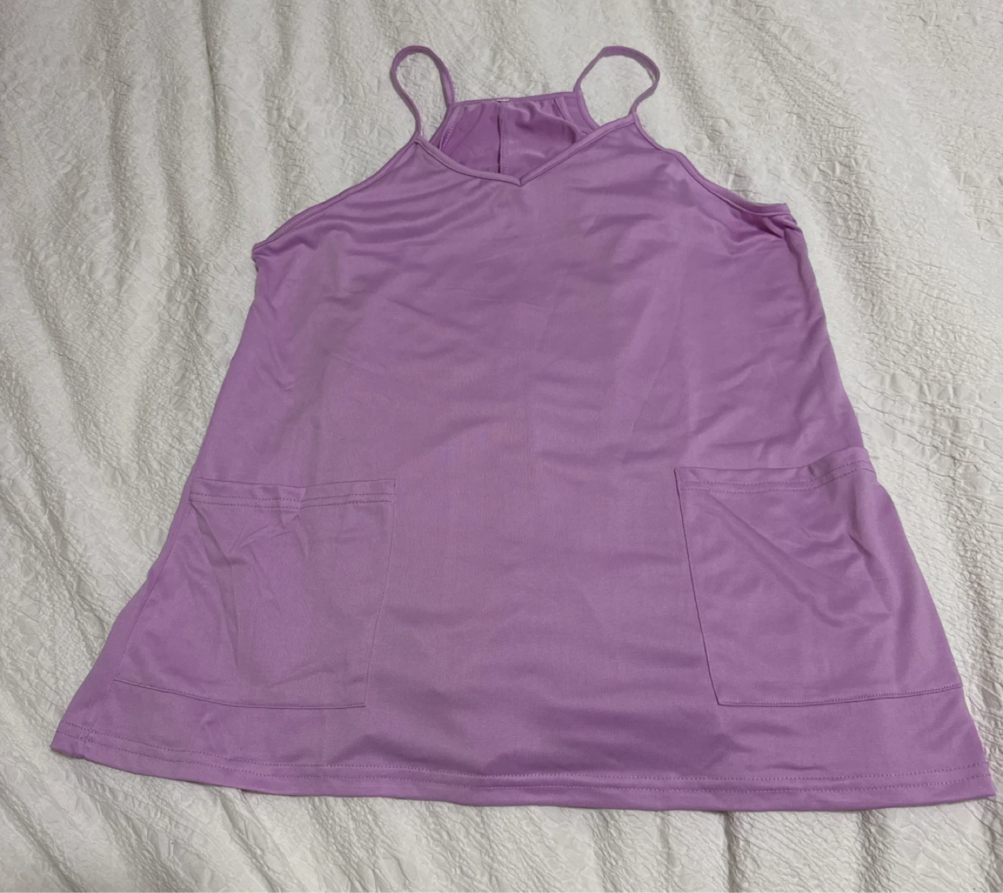 Women's Tank Dress with Undershorts and Pockets