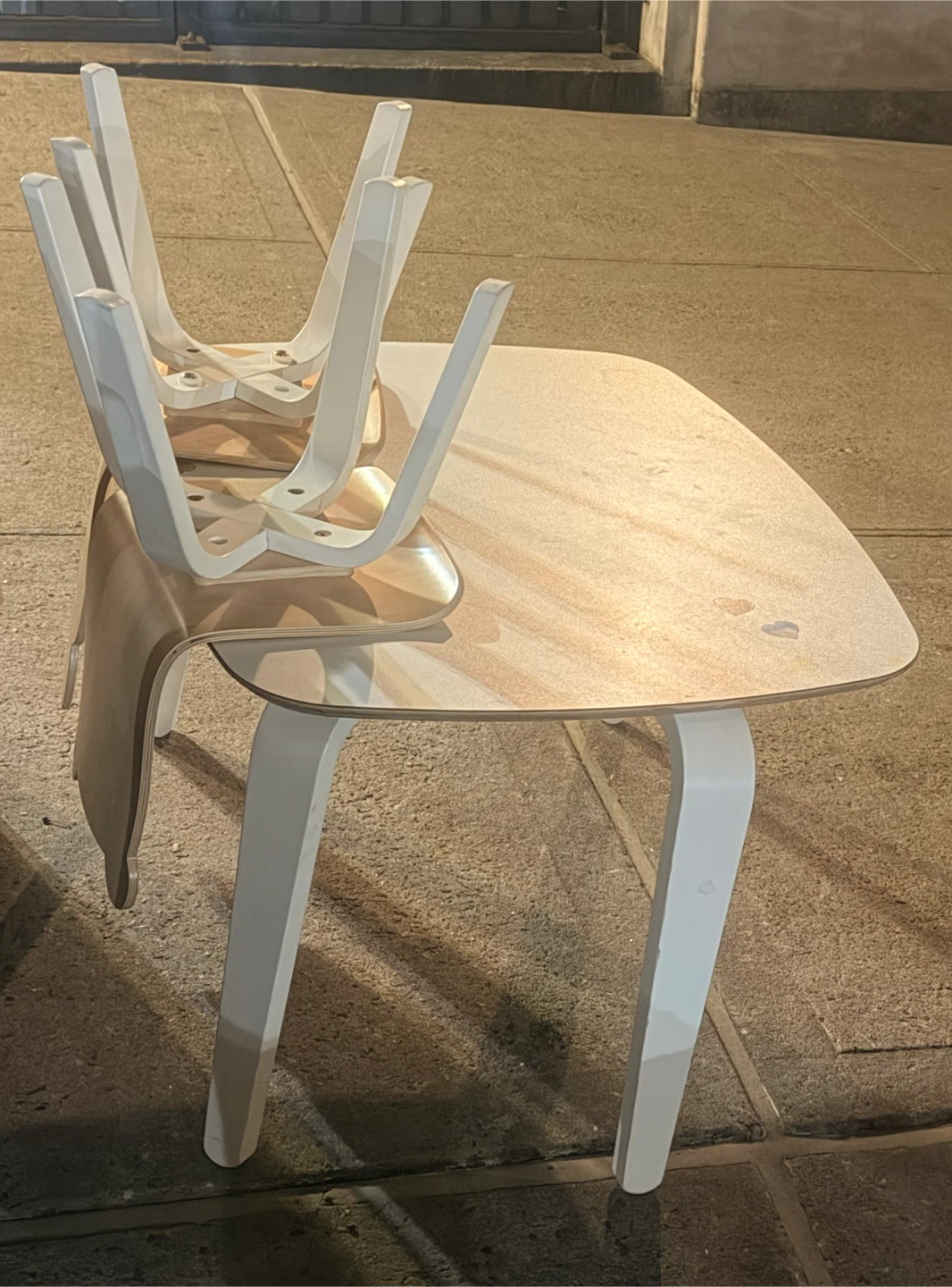 Children’s Set of 2 Chairs and White & Wood Table