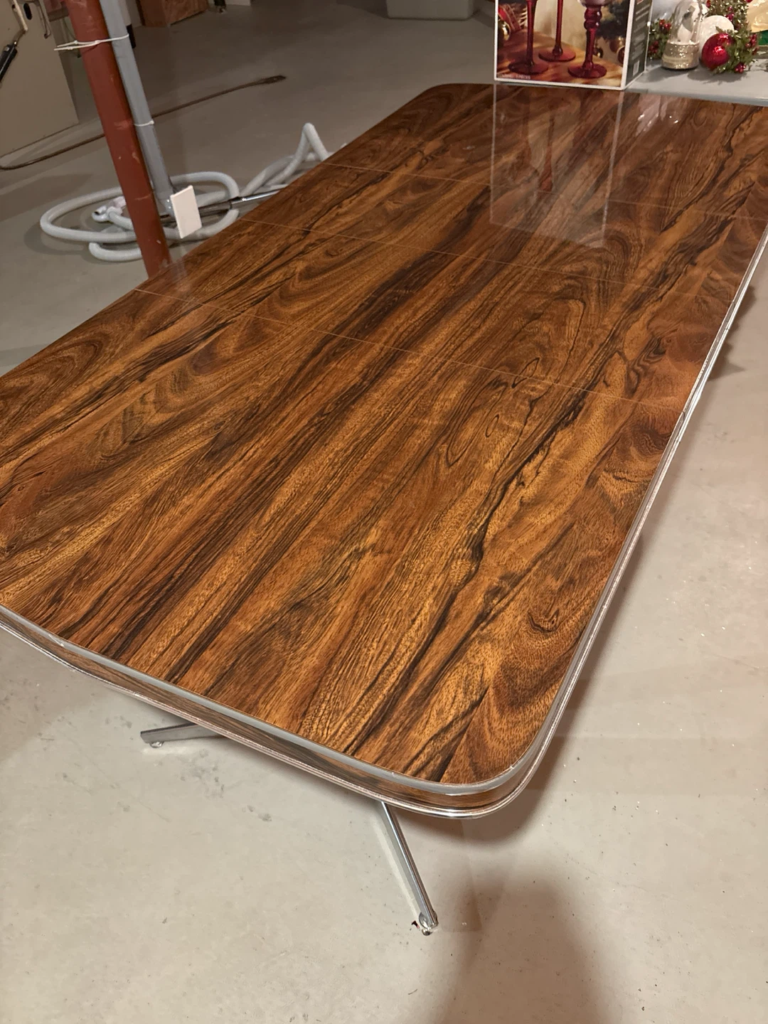 Vintage Wood Grain Dining Table