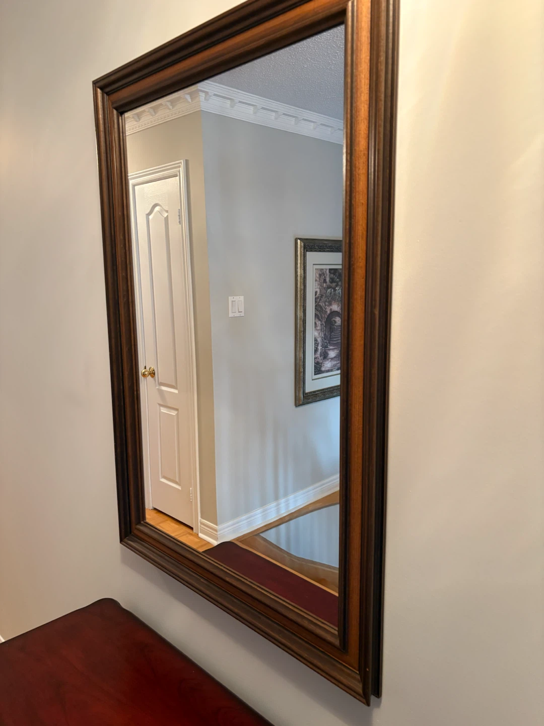 Wooden Framed Wall Mirror - photo 3