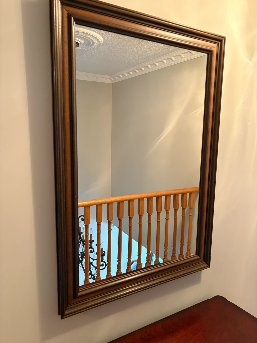 Wooden Framed Wall Mirror