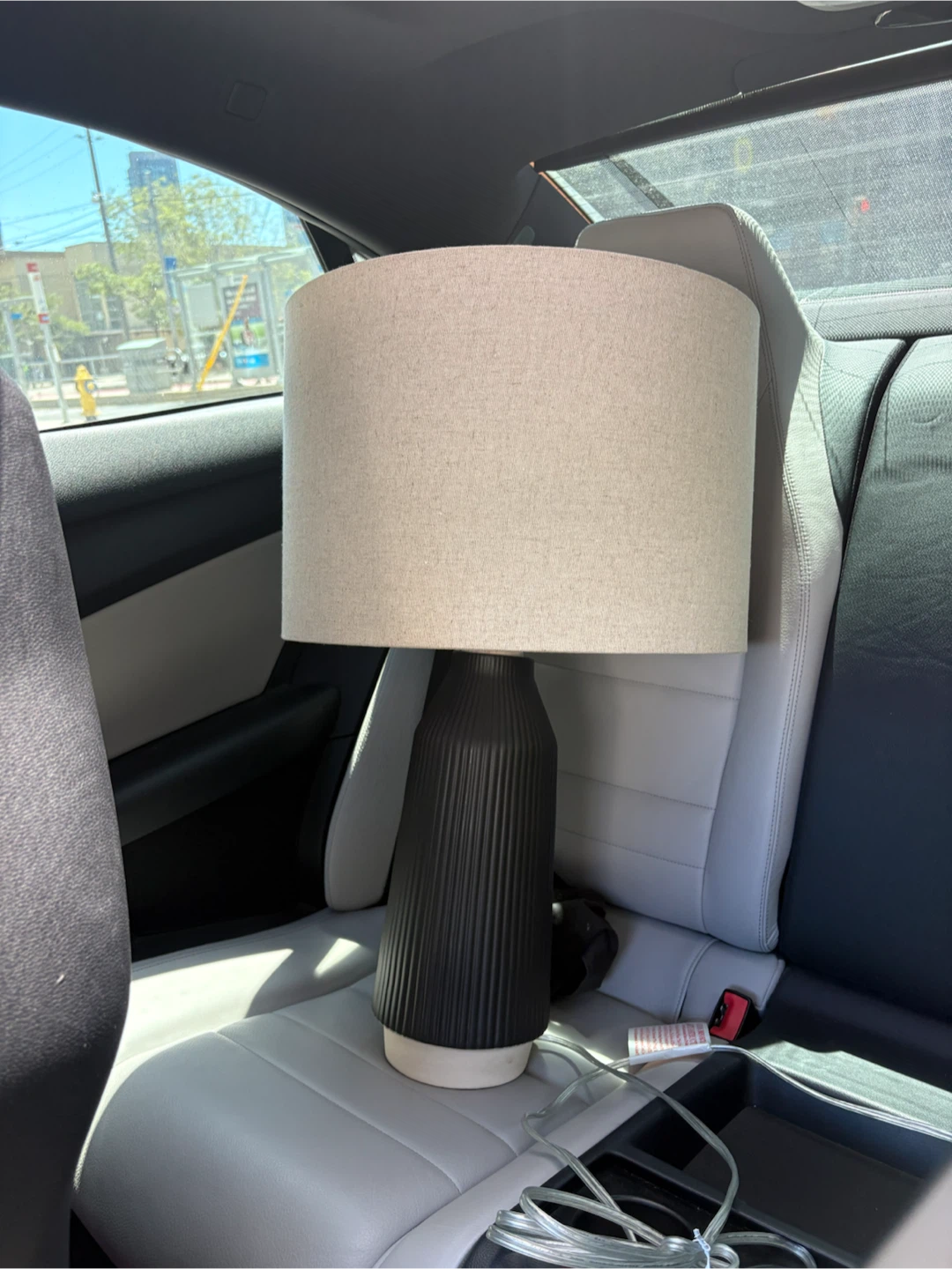 West elm Table Lamp with Textured Base