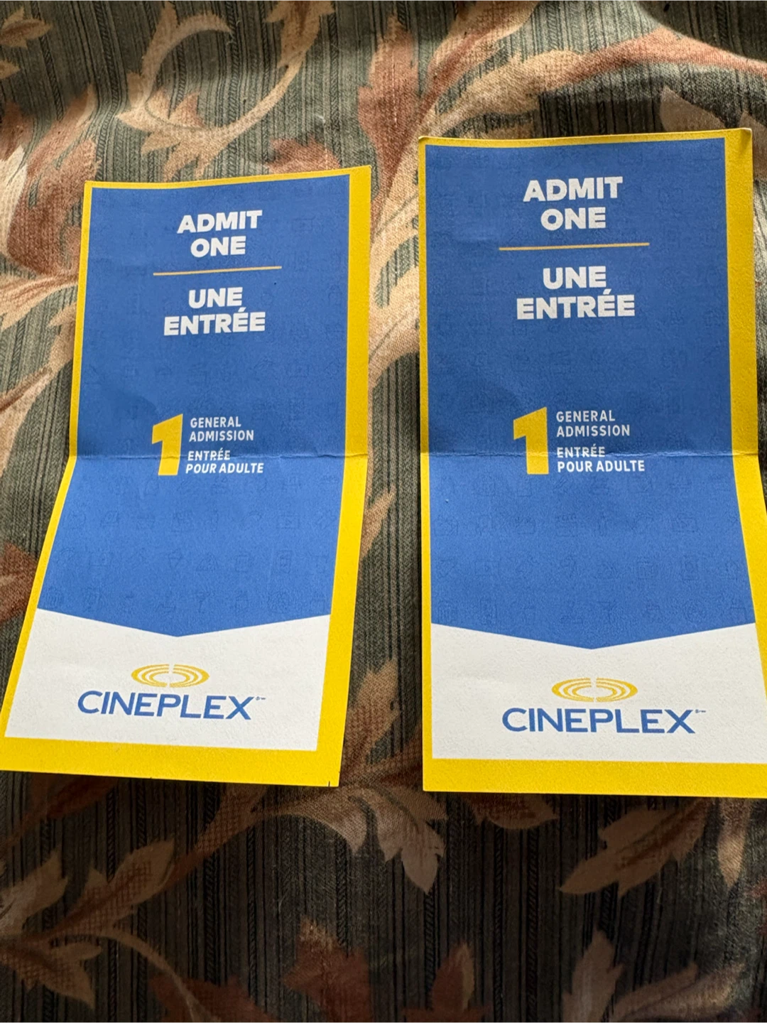 2 x Cineplex General Admission Movie Tickets