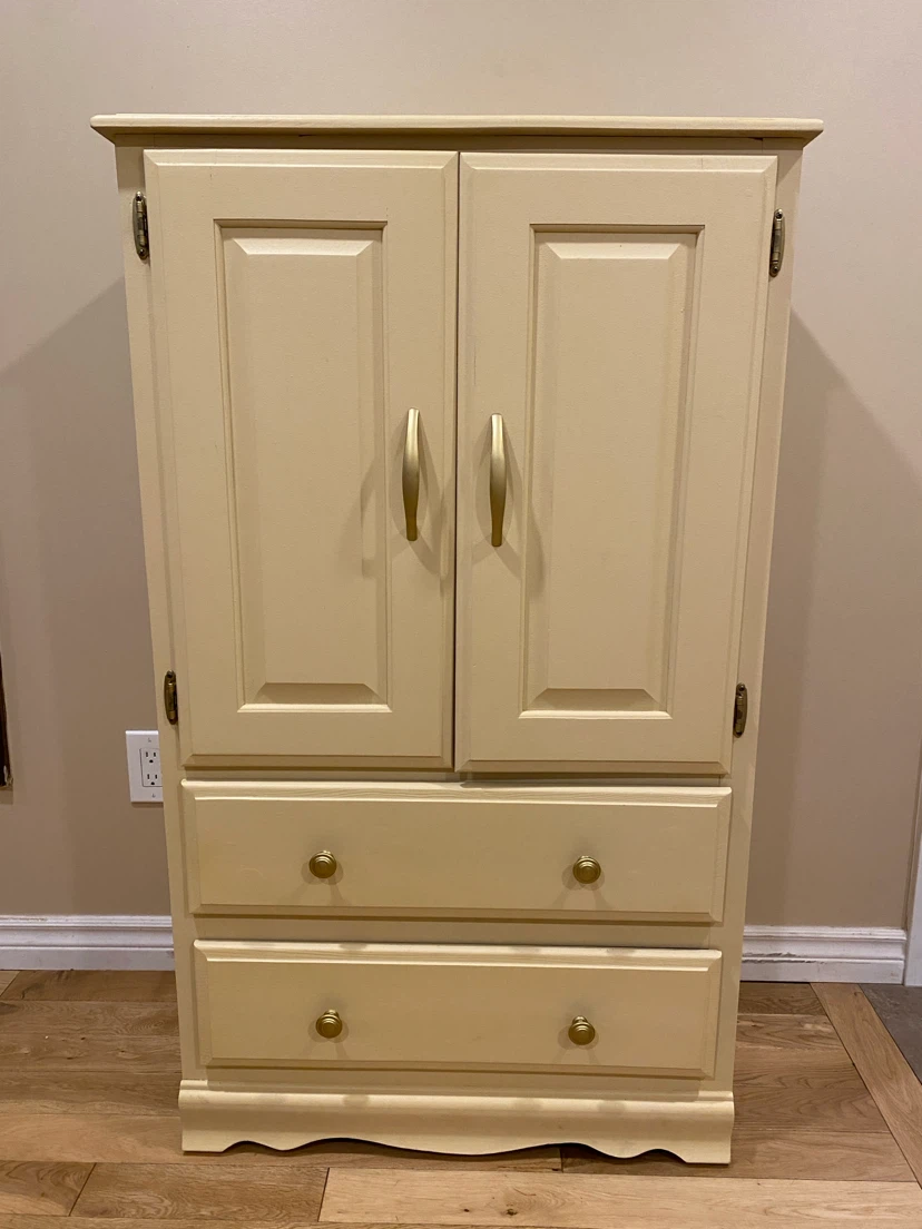 Solid Pine Wood Off White / Ivory Dresser (CAN DELIVER)