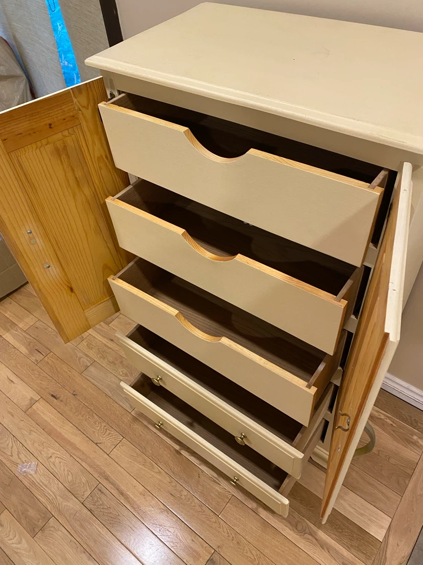 Solid Pine Wood Off White / Ivory Dresser (CAN DELIVER) - photo 4