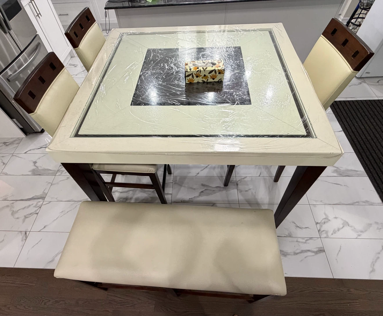 Dining Table Set with Chairs and Bench