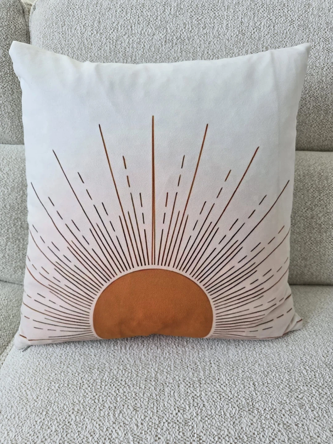 Throw Pillow Cover with Sunburst Design