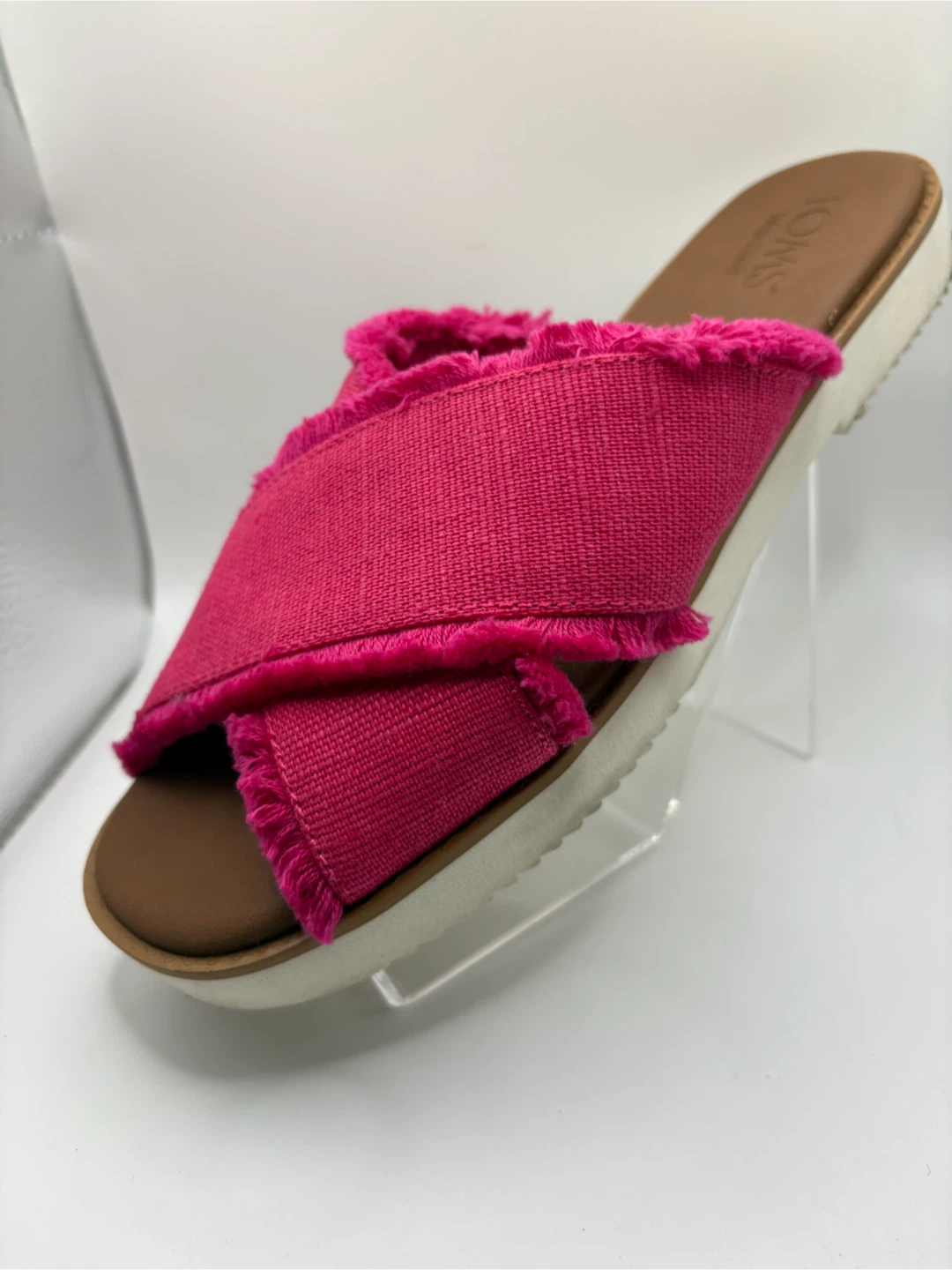 7.5 - TOMS Women's Pink Fabric Slip-On Slides - photo 2
