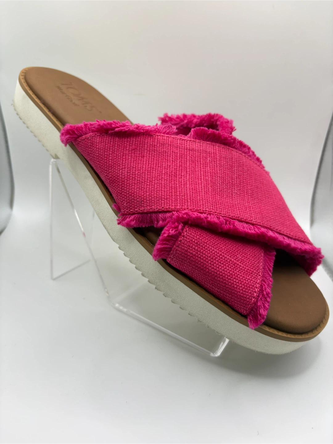 7.5 - TOMS Women's Pink Fabric Slip-On Slides - photo 4