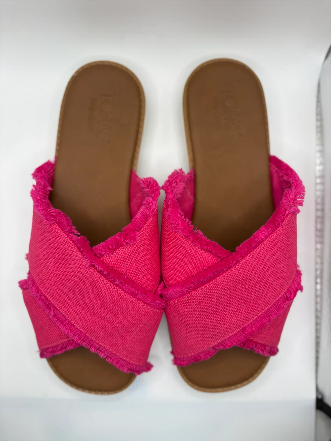 7.5 - TOMS Women's Pink Fabric Slip-On Slides - photo 5