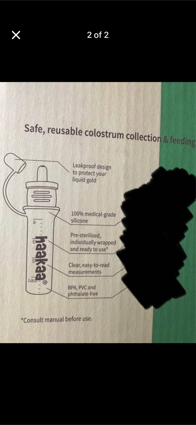 Haakaa Silicone Colostrum Collector Feeding Pack - photo 2