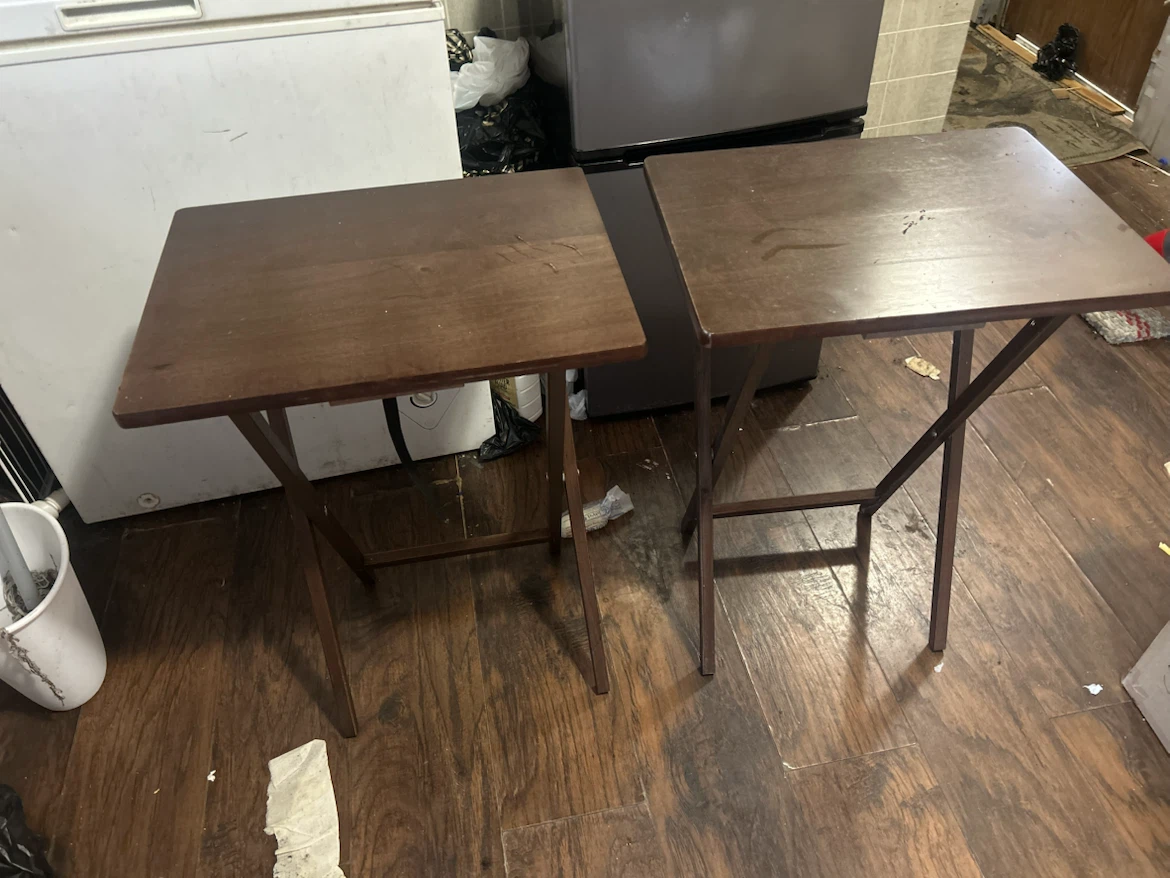 Set of 2 Vintage Folding Tray Tables